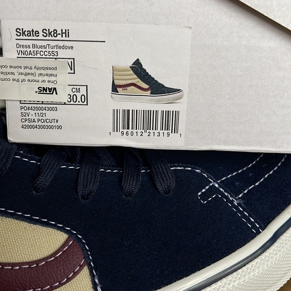 Vans Skate Sk8-Hi Dress Blues/Turtle Dove Men’s sneakers - Picture 16 of 16